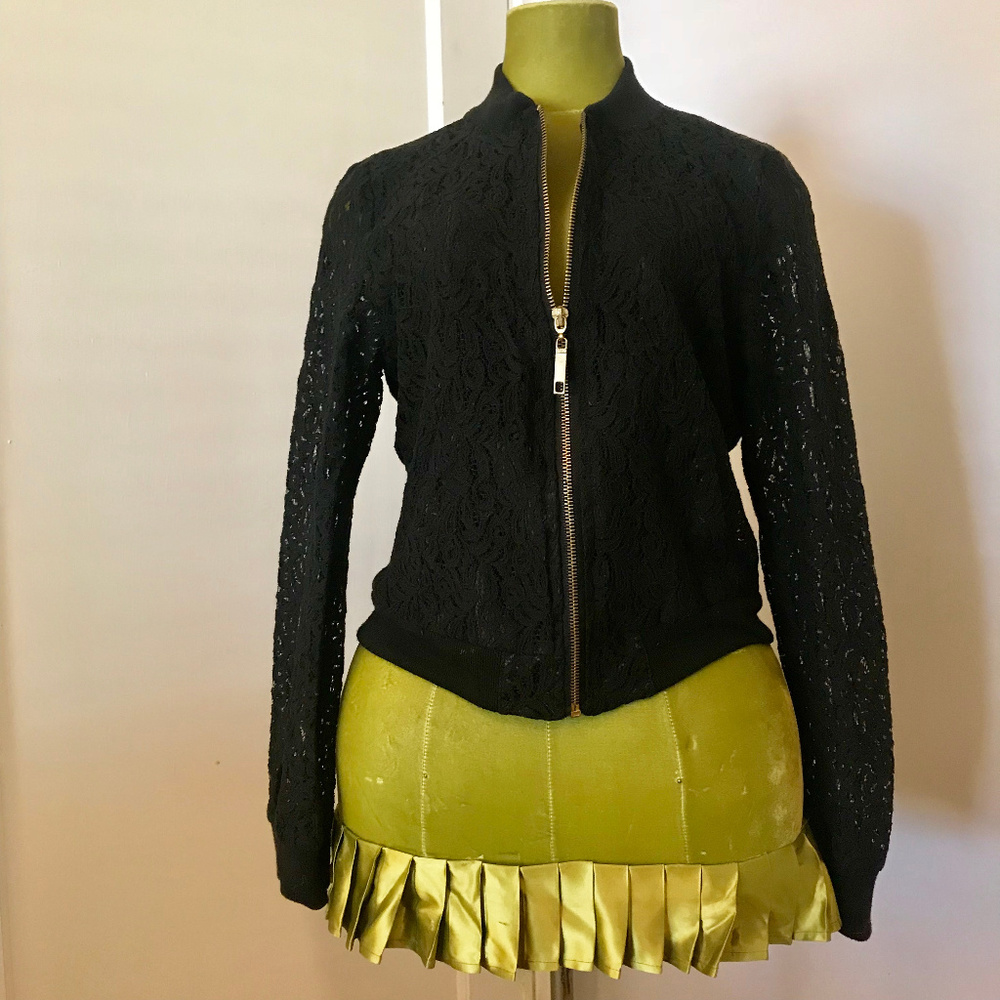 Ashley by 26 International Black Lace Jacket, sz M